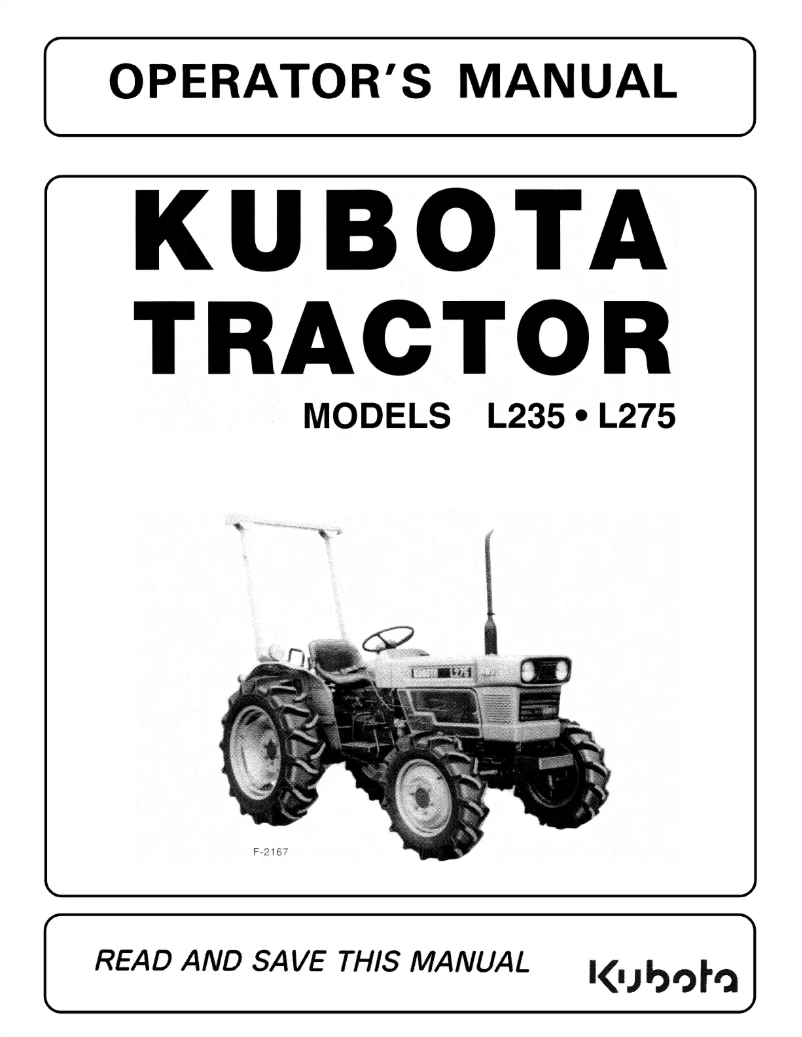 Página 1 del manual Manual de usuario Kubota L235