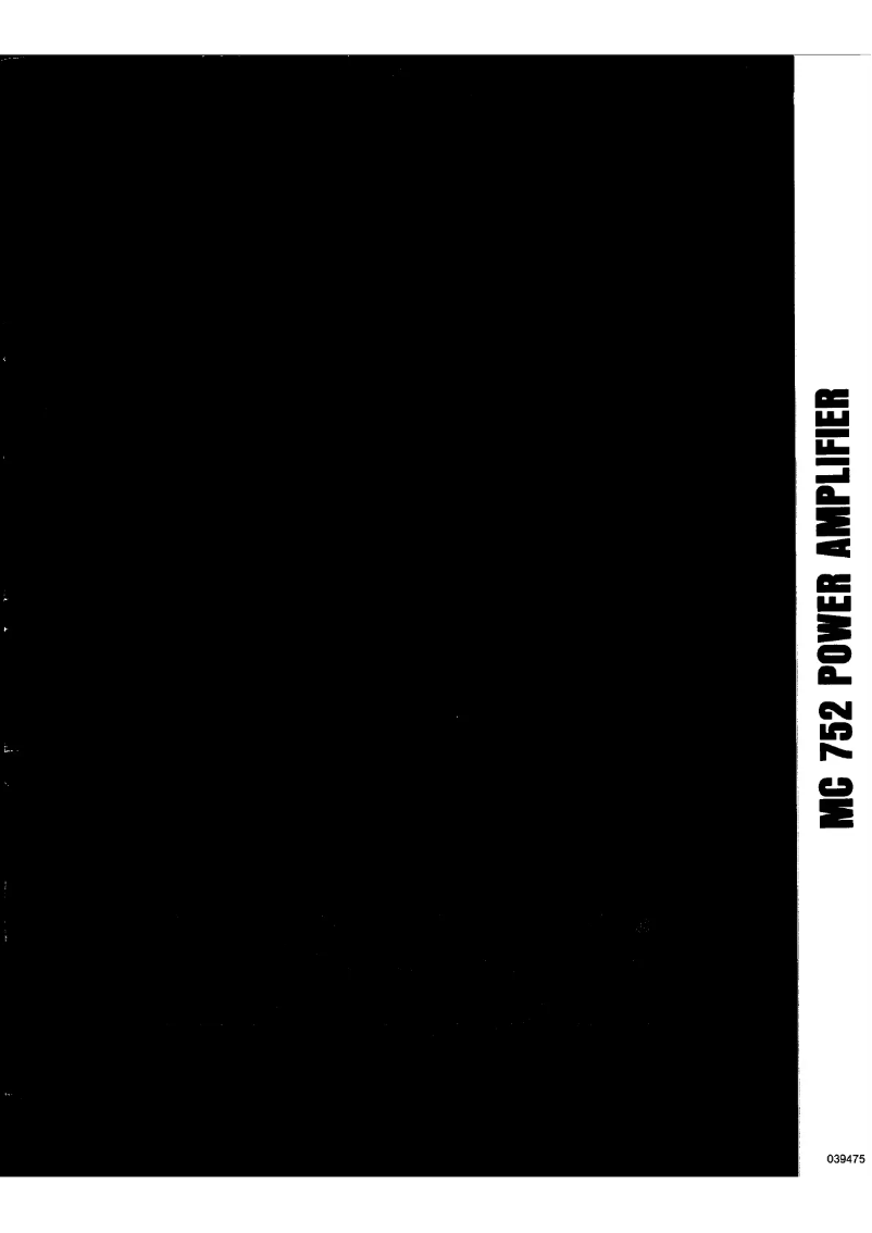 Página nº 1 - Manual de usuario McIntosh MC-752