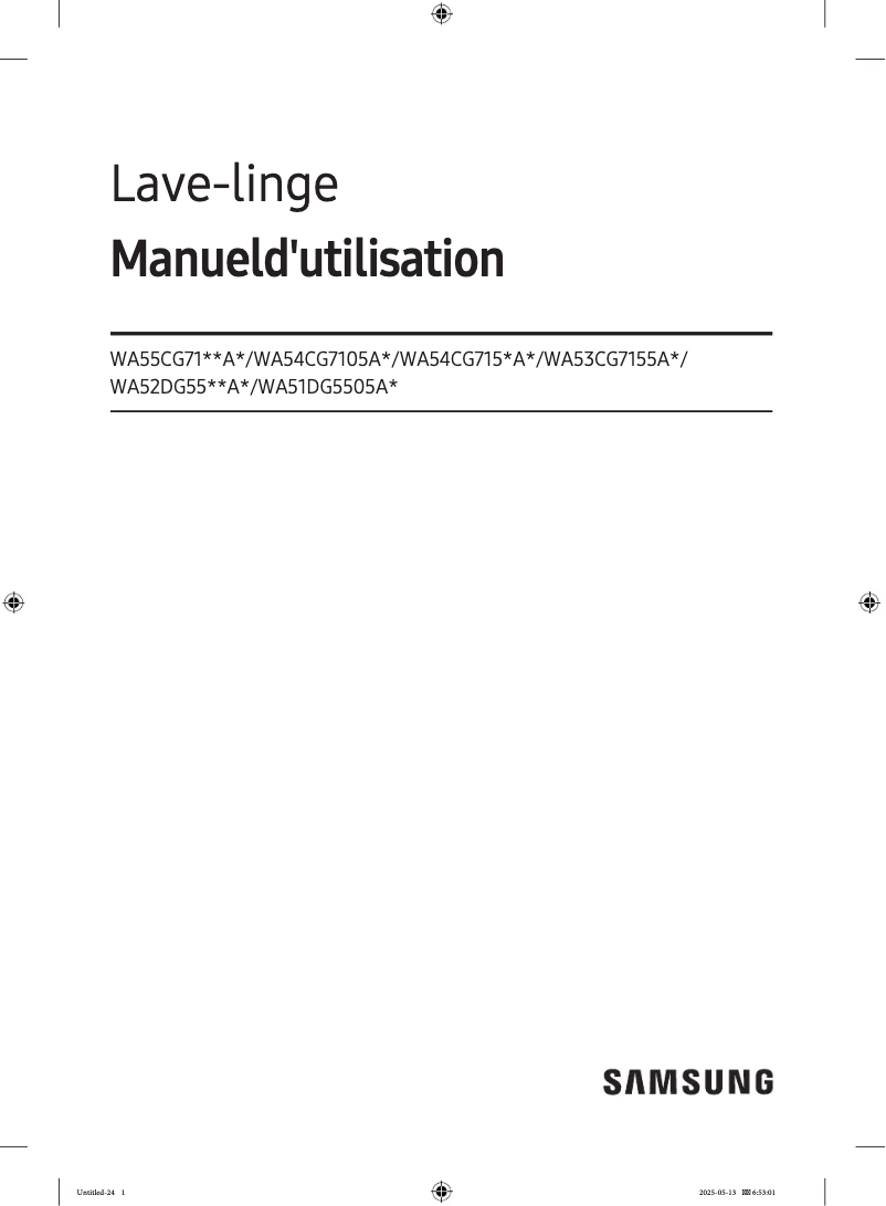 Página 1 del manual Manual de usuario Samsung WA53CG7155AD
