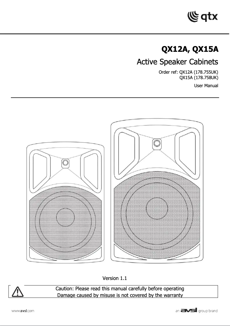 Imagen de la primera página del manual del dispositivo QX12A