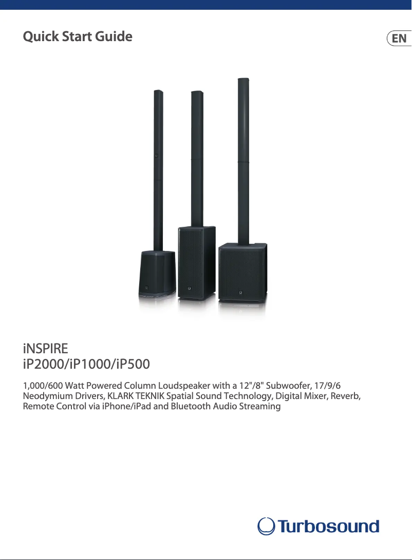 Imagen de la primera página del manual del dispositivo iNSPIRE iP1000 V2