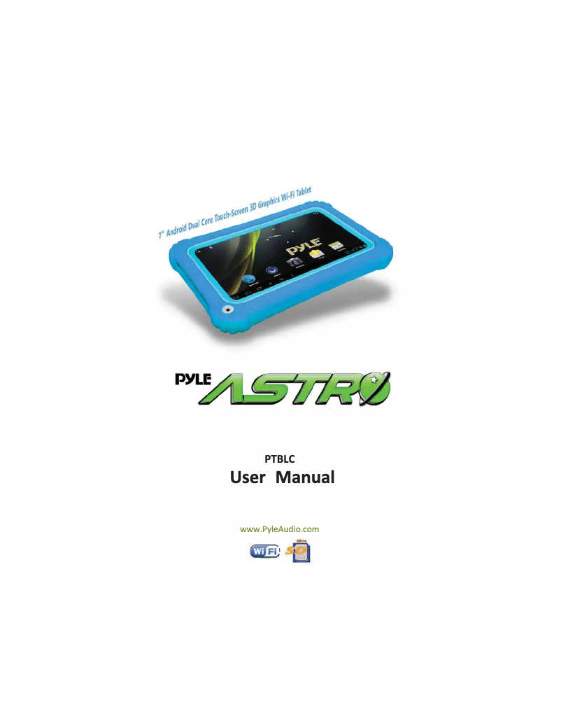Imagen de la primera página del manual del dispositivo Astro PTBLKD7