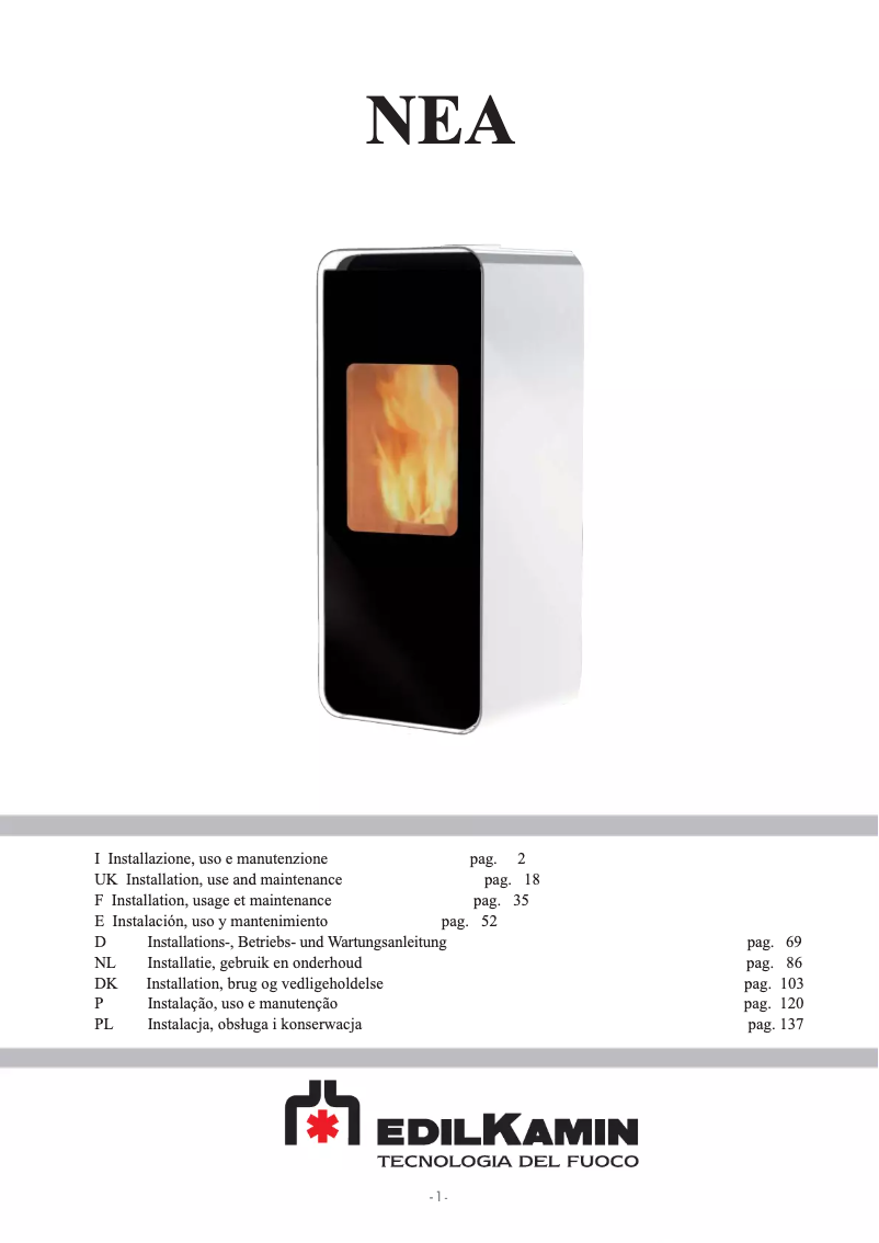 Imagen de la primera página del manual del dispositivo NEA