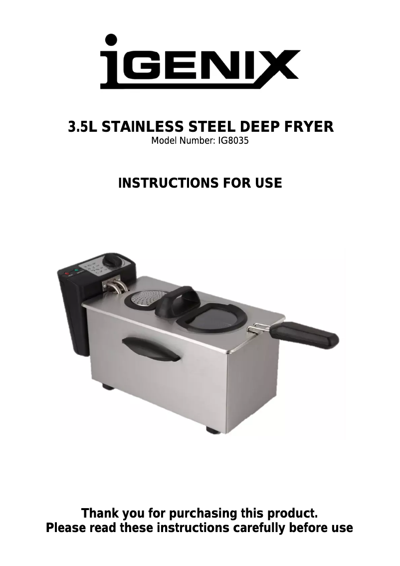 Imagen de la primera página del manual del dispositivo IG8035