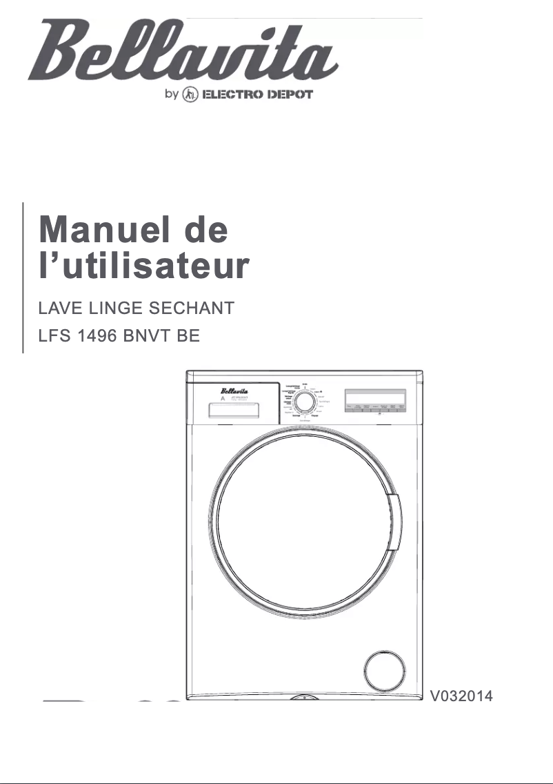 Página 1 del manual Manual de usuario Bellavita LFS 1496 BNVT BE