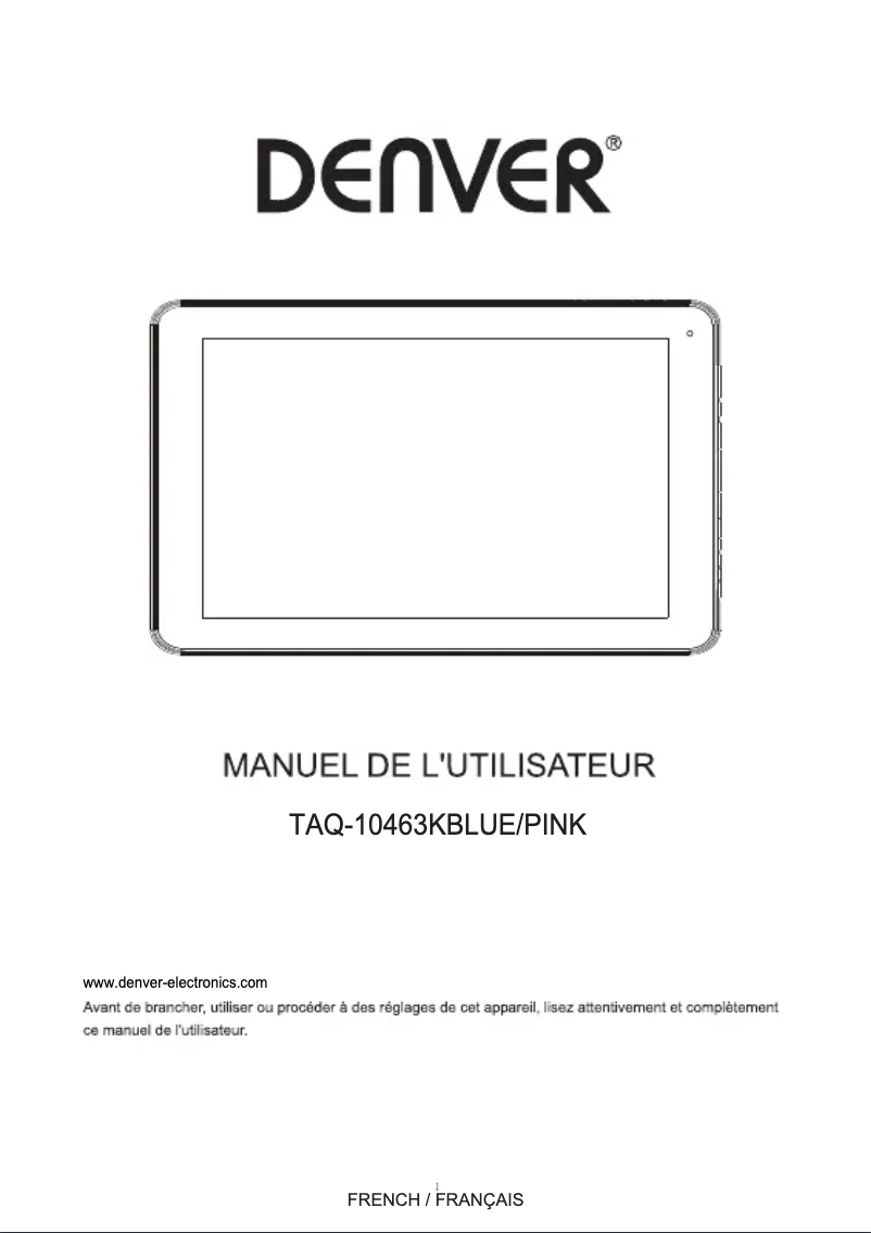 Página nº 1 - Manual de usuario Denver TAQ-10463