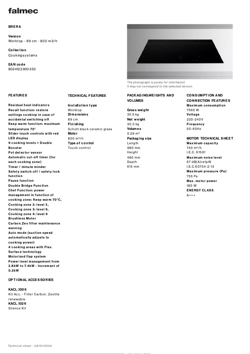 Imagen de la primera página del manual del dispositivo Brera