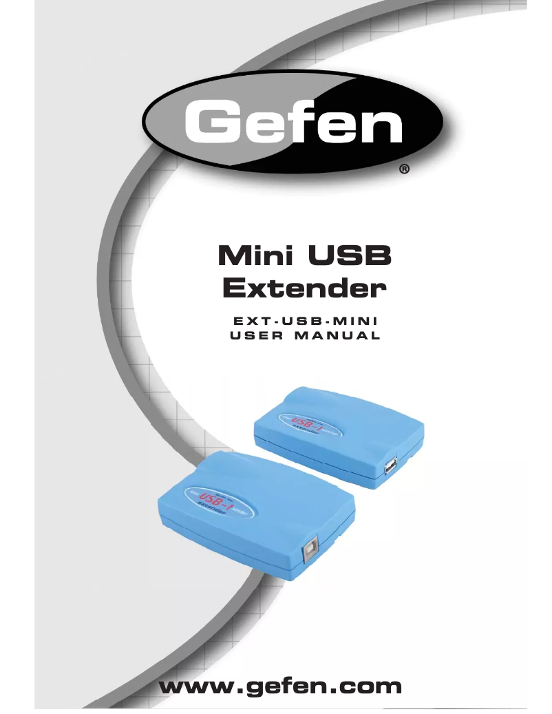 Página 1 del manual Manual de usuario Gefen EXT-USB-MINI