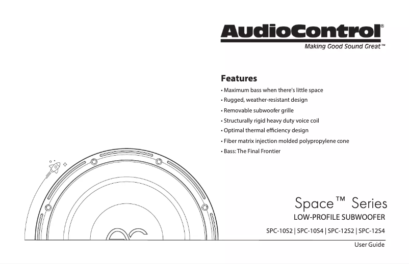 Página 1 del manual Manual de usuario AudioControl Space SPC-10S2