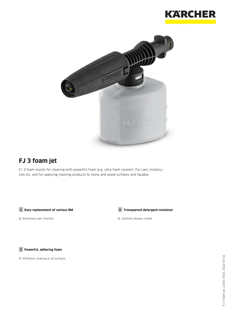Página 1 del manual Manual de usuario Kärcher FJ 3