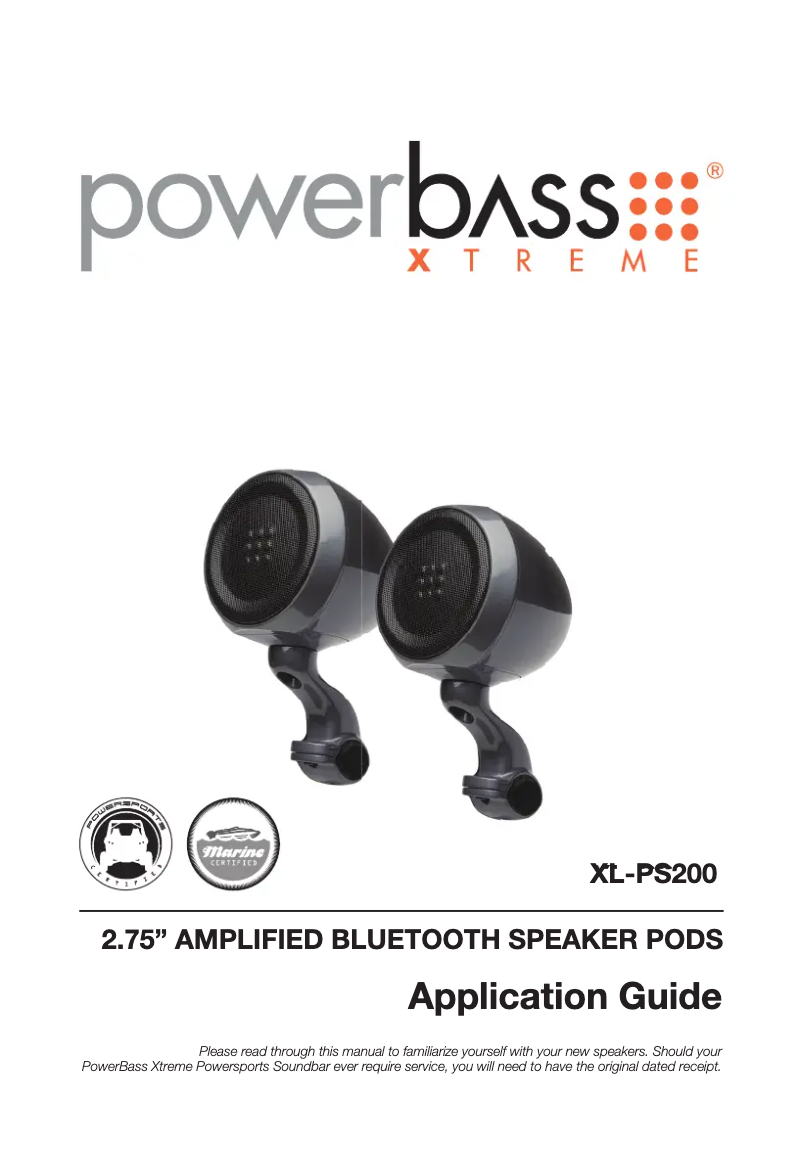 Imagen de la primera página del manual del dispositivo XL-PS200