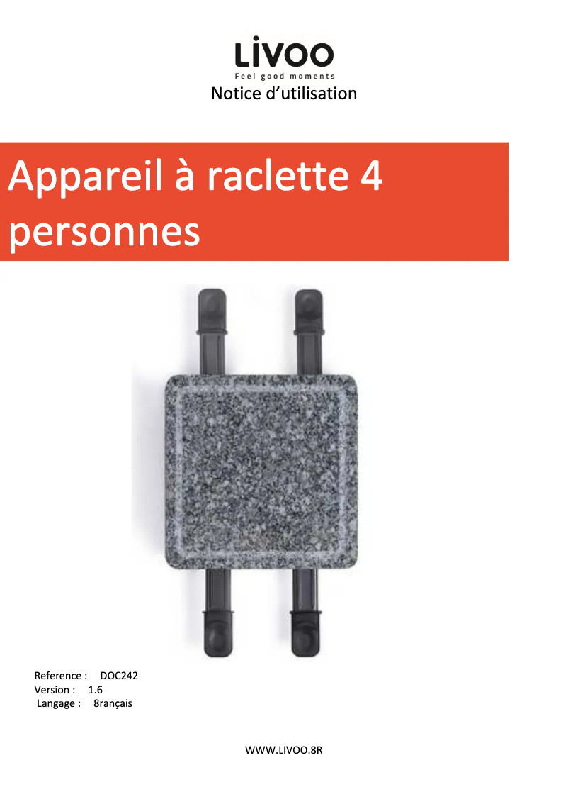 Imagen de la primera página del manual del dispositivo DOC242