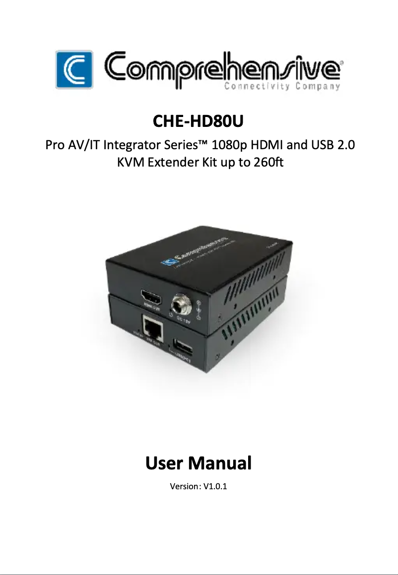 Página 1 del manual Manual de usuario Comprehensive CHE-HD80U