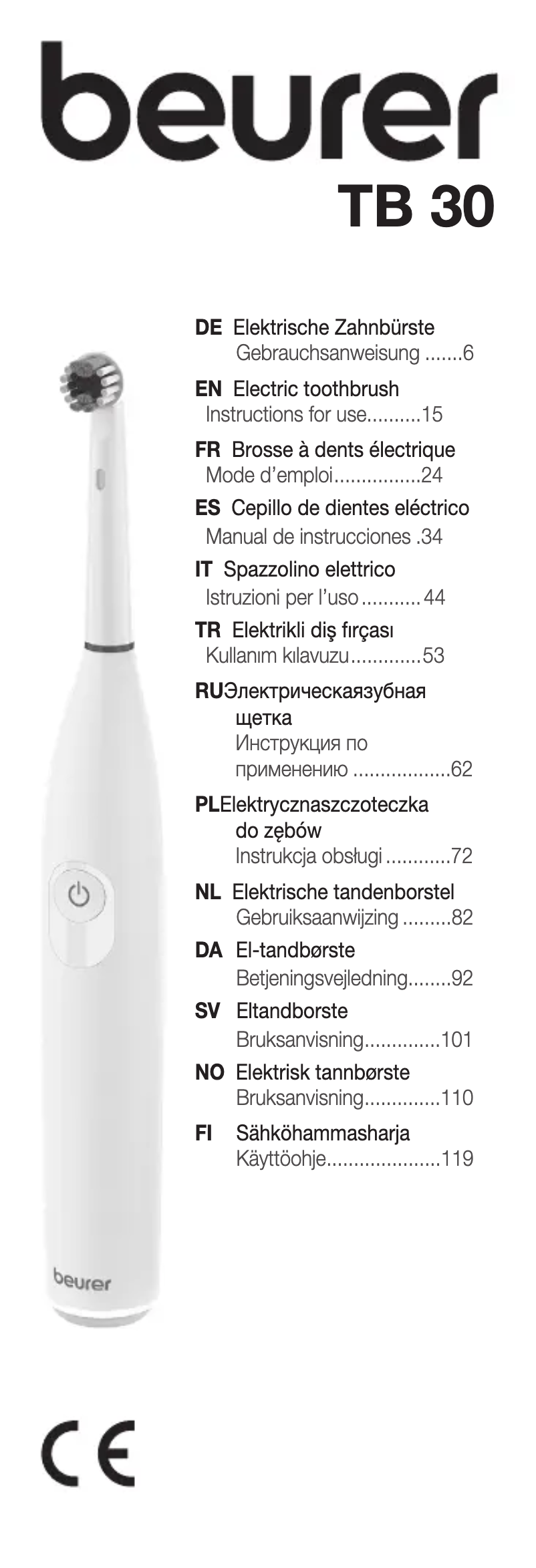 Página 1 del manual Manual de usuario Beurer TB 30