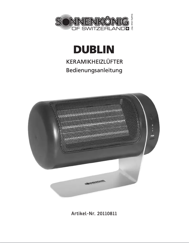 Página 1 del manual Manual de usuario Sonnenkönig Dublin