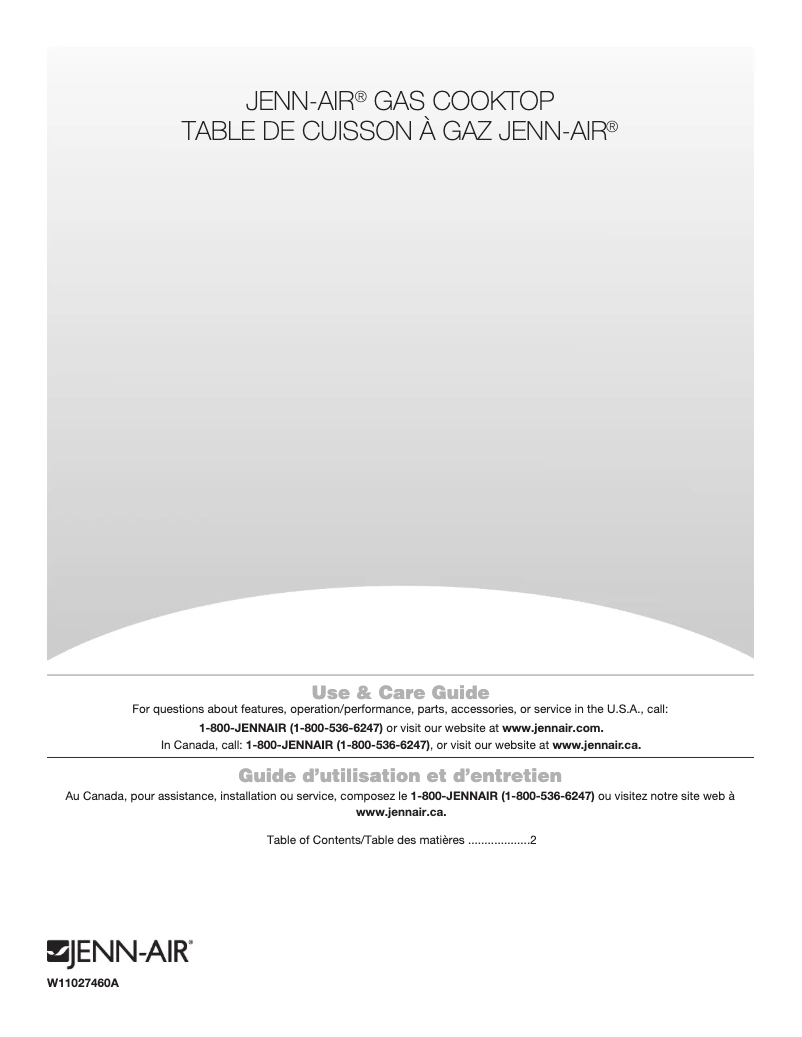 Página 1 del manual Manual de uso y mantenimiento JennAir JGC3215GS