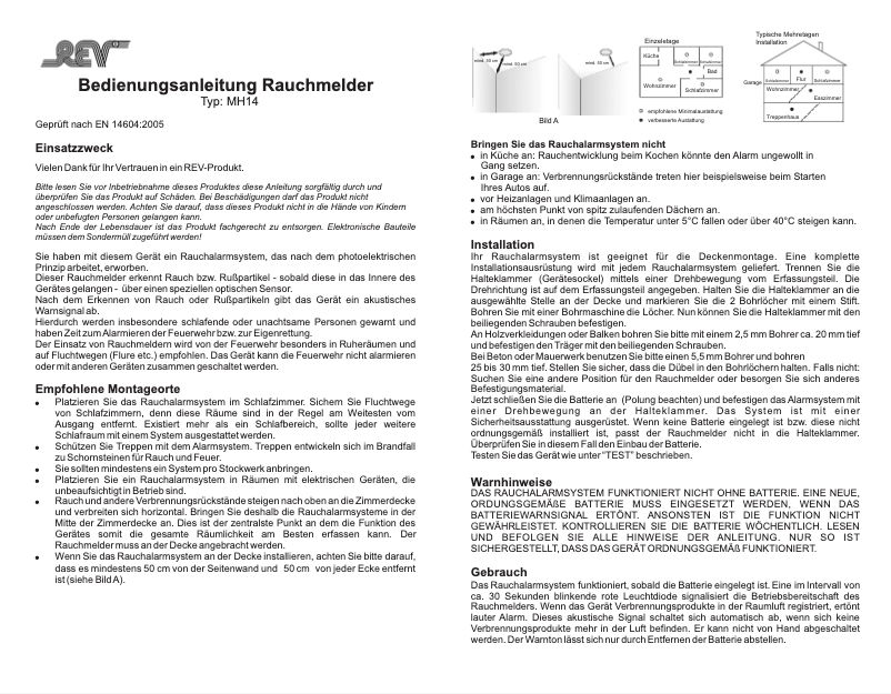 Imagen de la primera página del manual del dispositivo MH14