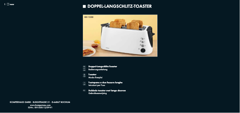 Imagen de la primera página del manual del dispositivo KH 1550