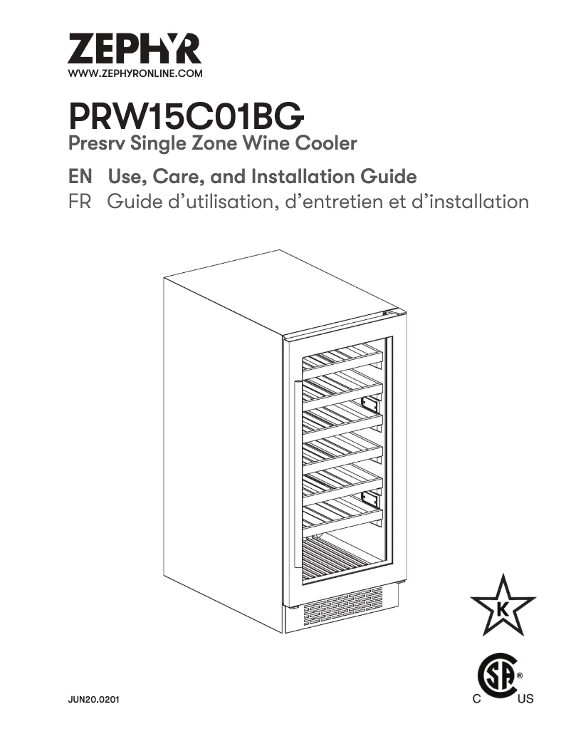 Imagen de la primera página del manual del dispositivo Presrv PRW15C01BG