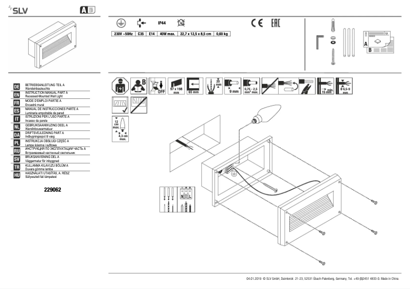 Página nº 1 - Manual de usuario SLV 229062