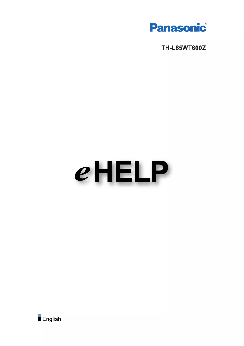 Imagen de la primera página del manual del dispositivo TH-L65WT600Z