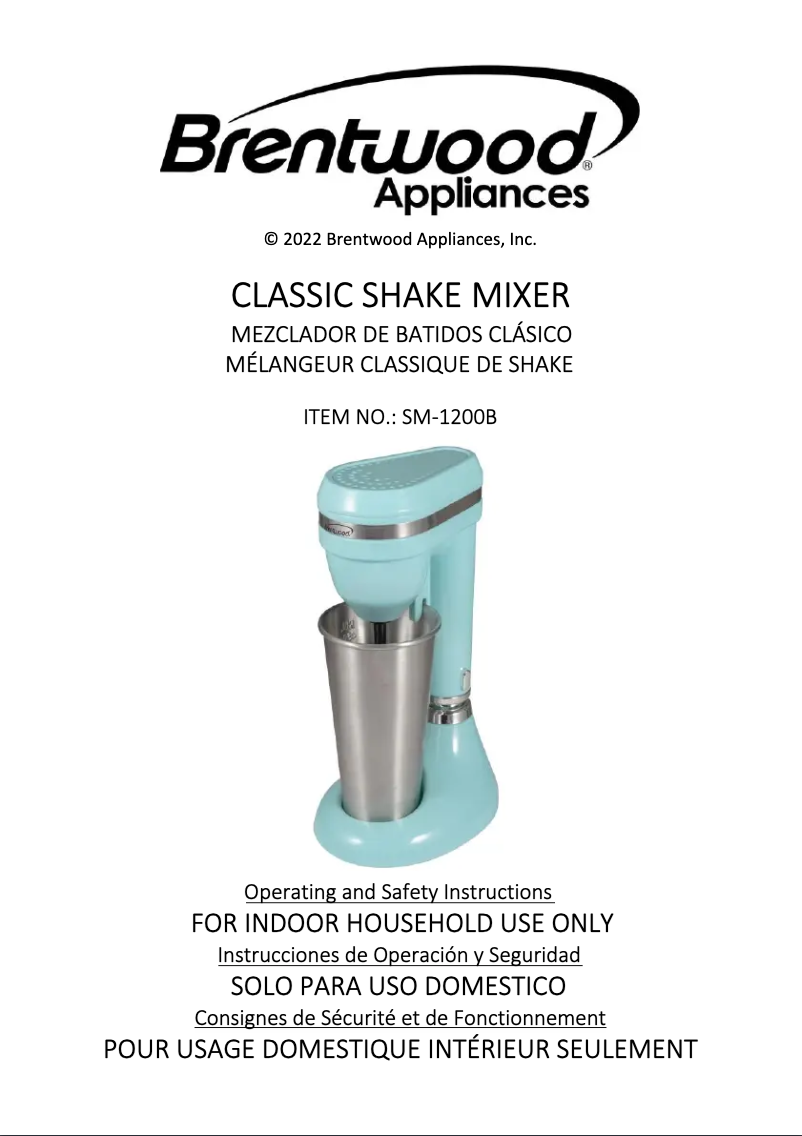 Imagen de la primera página del manual del dispositivo SM-1200B