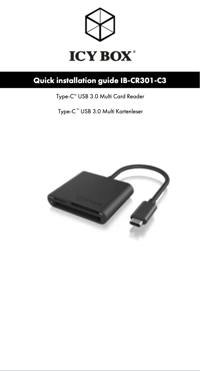 Página 1 del manual Manual de usuario Icy Box IB-CR201-C3