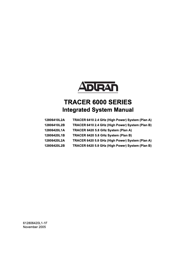 Imagen de la primera página del manual del dispositivo Tracer 6420