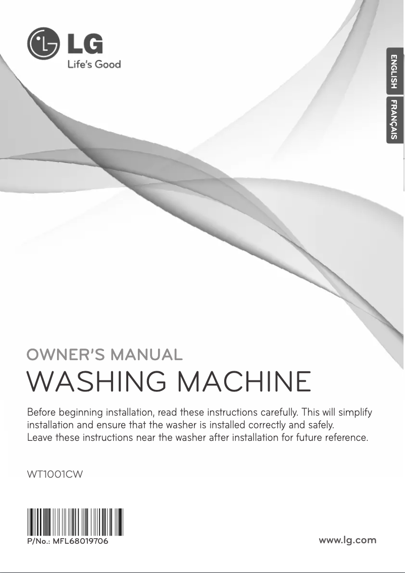 Página nº 1 - Manual de usuario LG WT1001CW