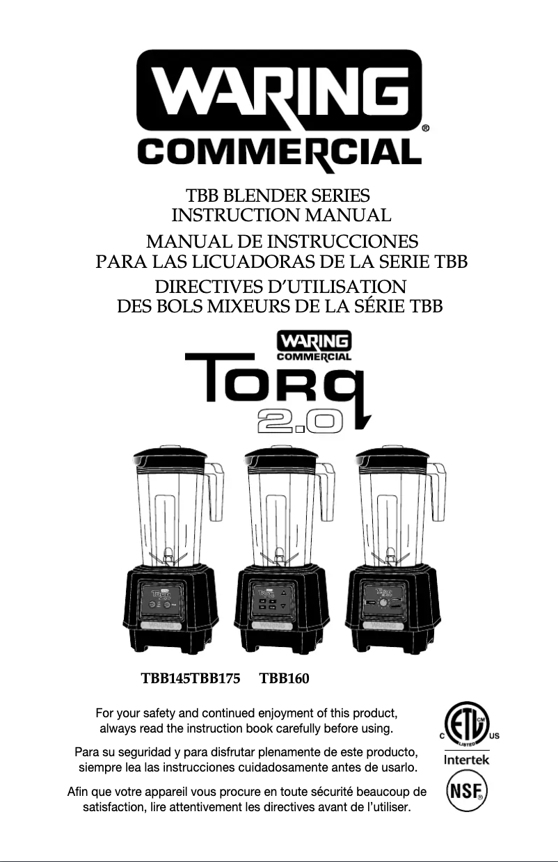 Imagen de la primera página del manual del dispositivo TBB175