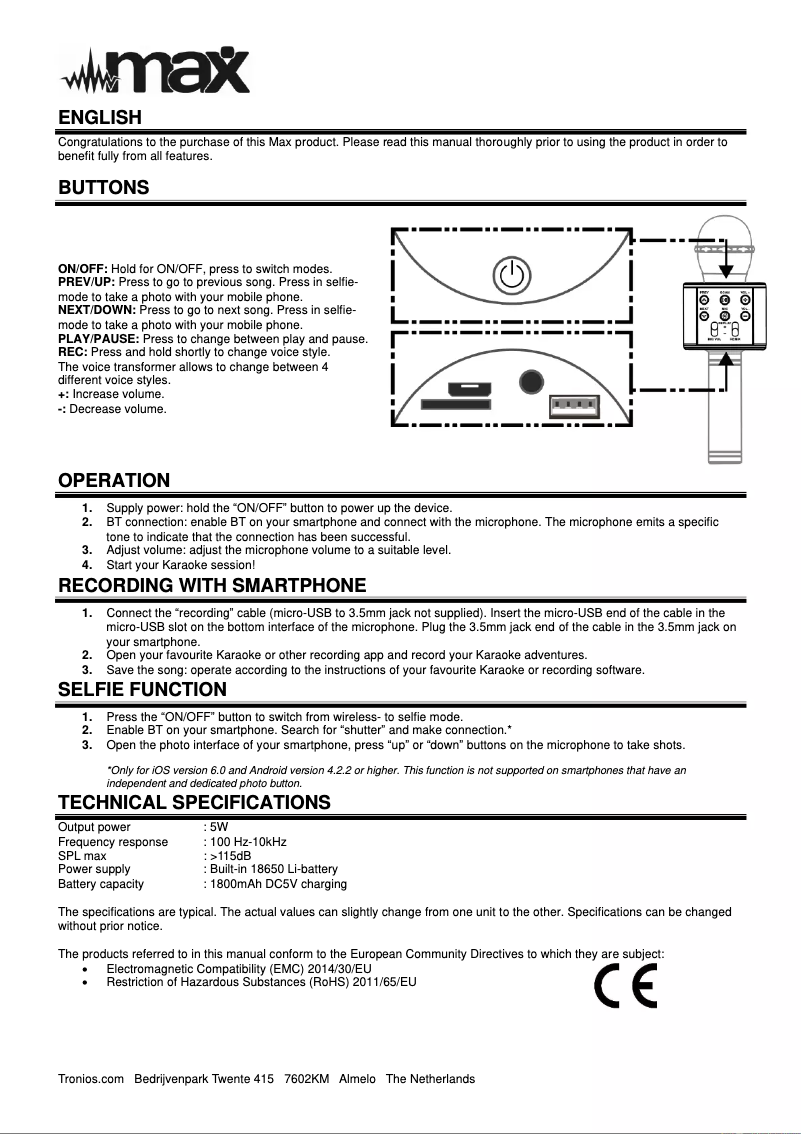 Imagen de la primera página del manual del dispositivo KM01P