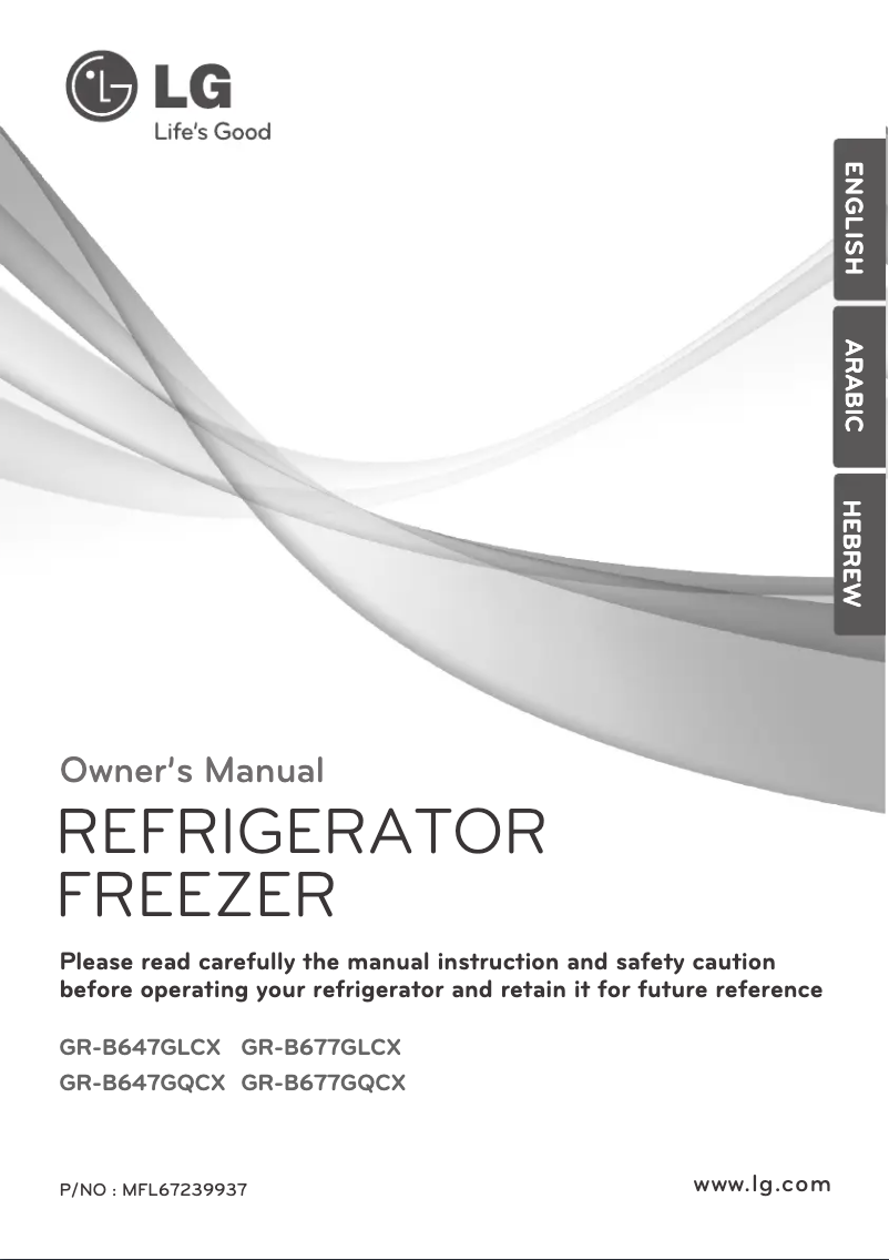 Página 1 del manual Manual de usuario LG GR-B677GQCX