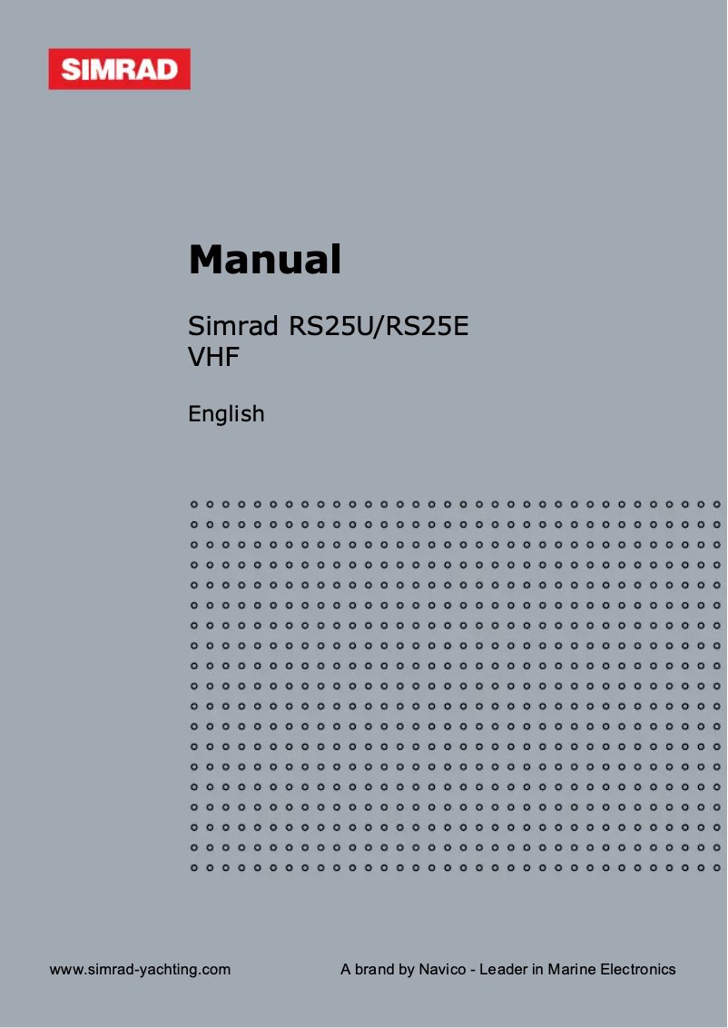 Página nº 1 - Manual de usuario Simrad RS25U