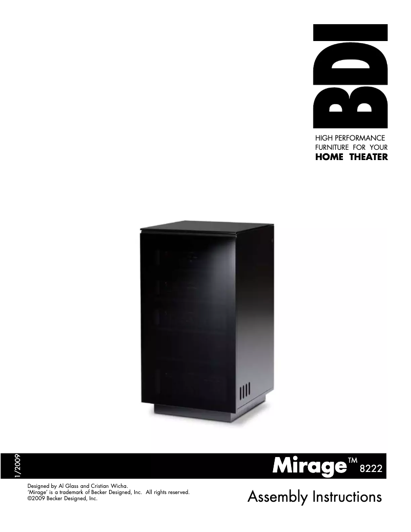 Imagen de la primera página del manual del dispositivo Mirage 8222