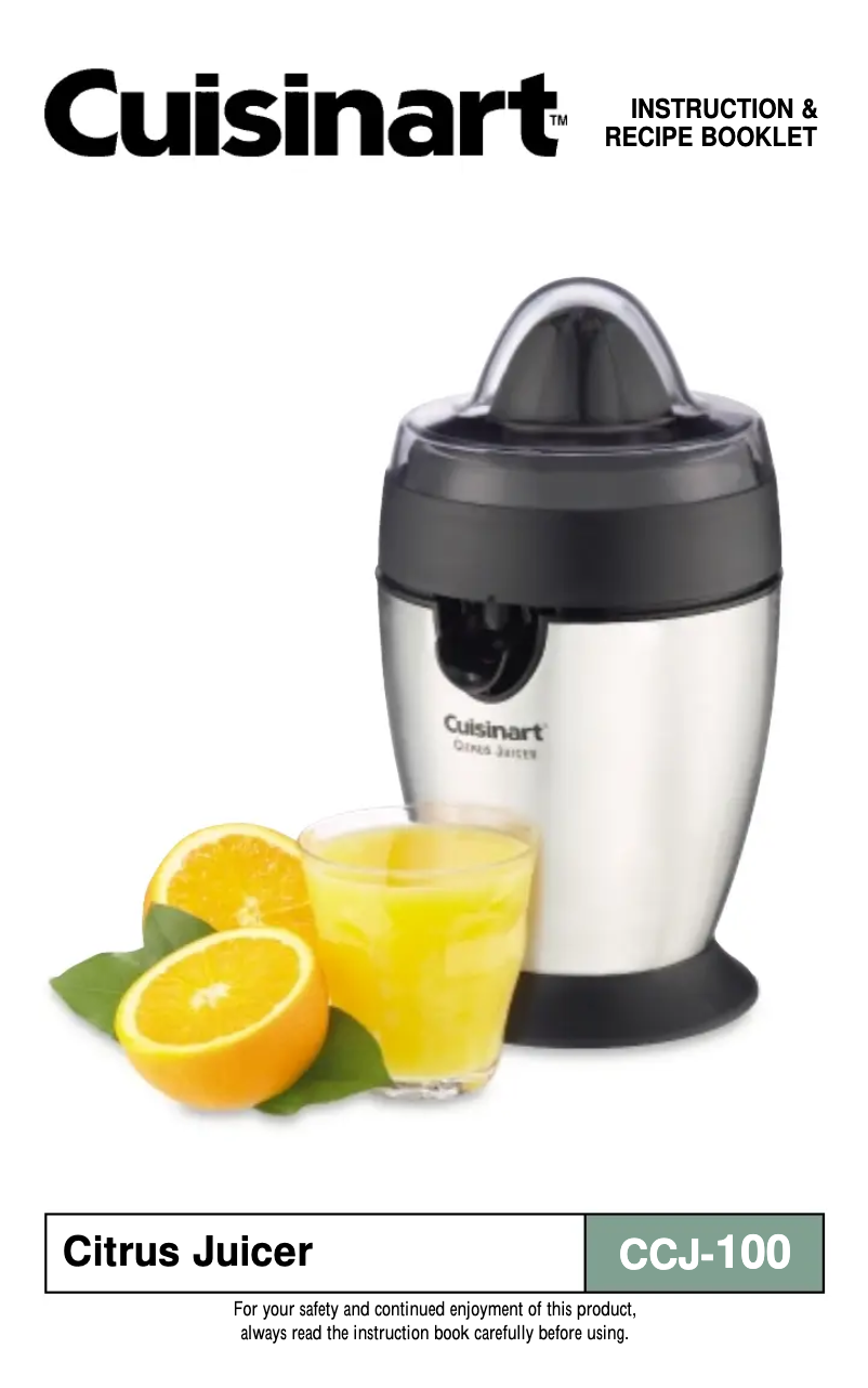Página 1 del manual Manual de usuario Cuisinart CCJ-100