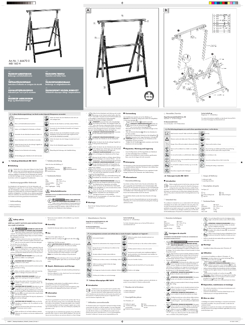 Página 1 del manual Manual de usuario Brennenstuhl MB 160 H