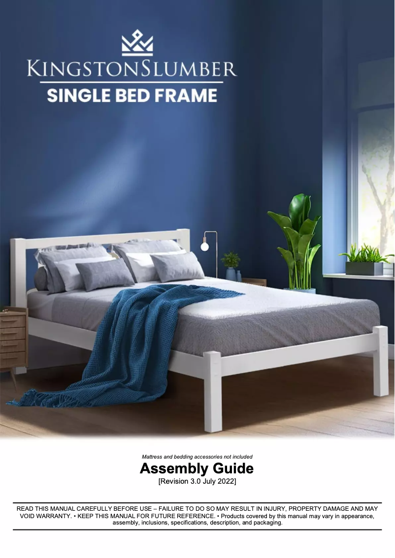 Página 1 del manual Manual de usuario Kingston Slumber FURBDFKNGA54VW