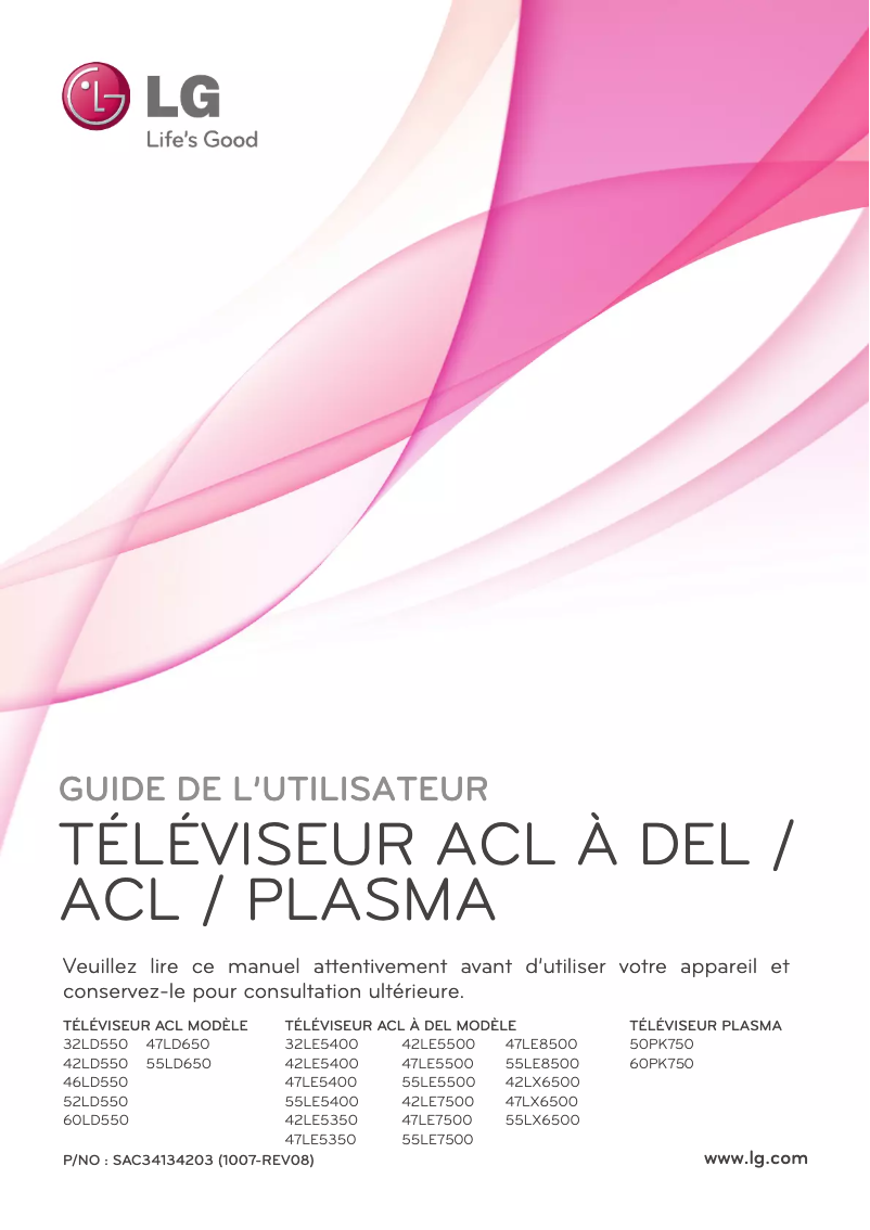 Imagen de la primera página del manual del dispositivo 42LE5400