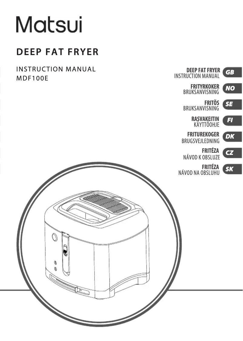 Imagen de la primera página del manual del dispositivo MDF100E
