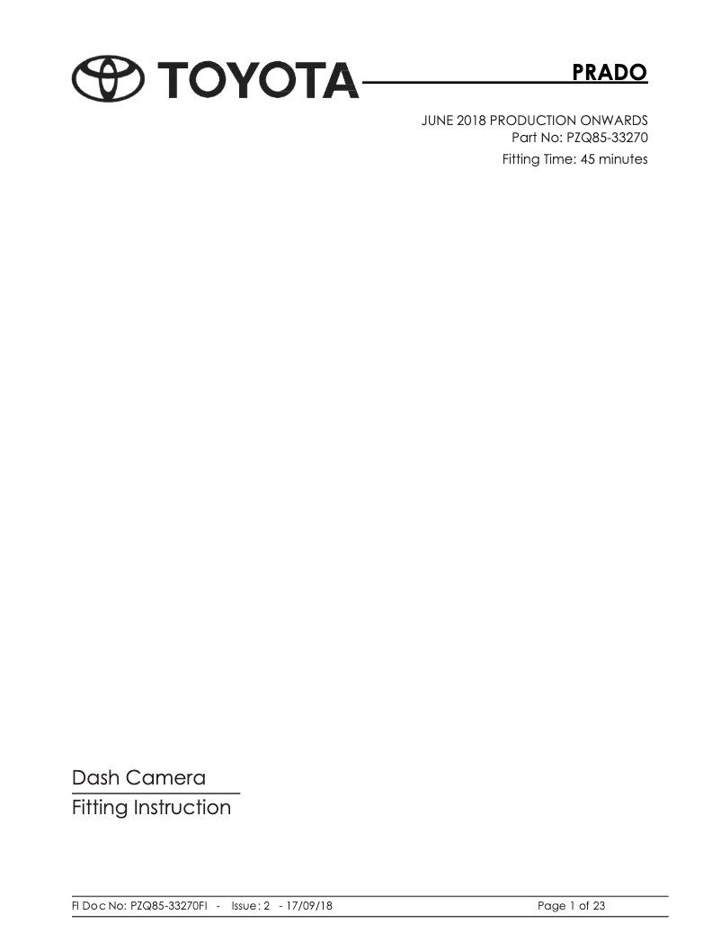 Imagen de la primera página del manual del dispositivo Prado