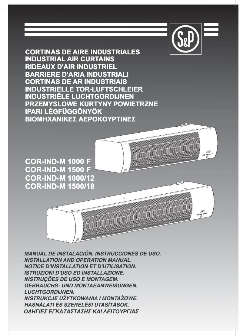 Página 1 del manual Manual de usuario Soler & Palau COR-IND-M 1000 F
