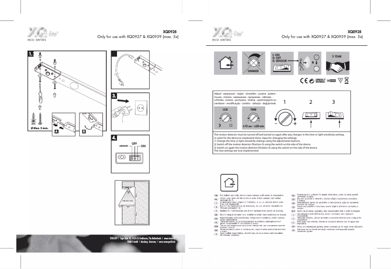 Imagen de la primera página del manual del dispositivo XQ0928