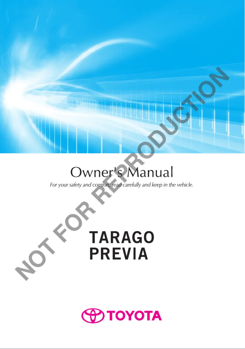 Página 1 del manual Manual de usuario Toyota Tarago (2015)