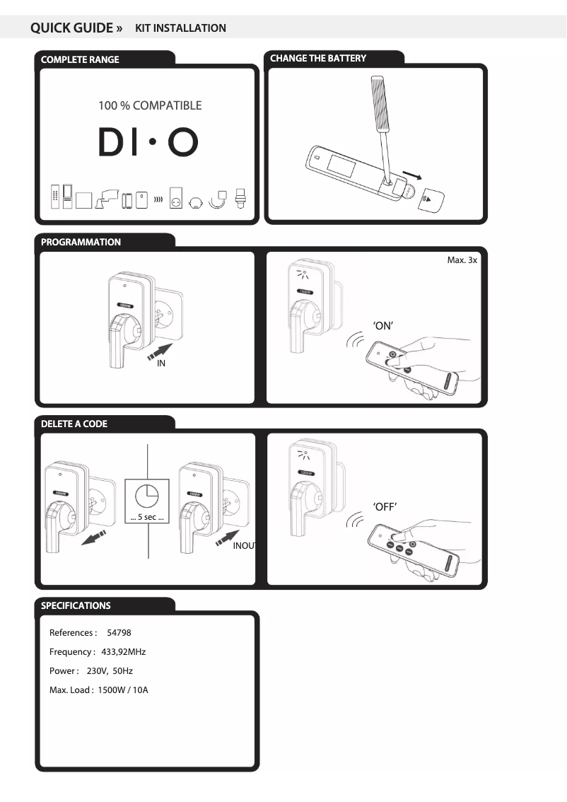 Imagen de la primera página del manual del dispositivo 54798