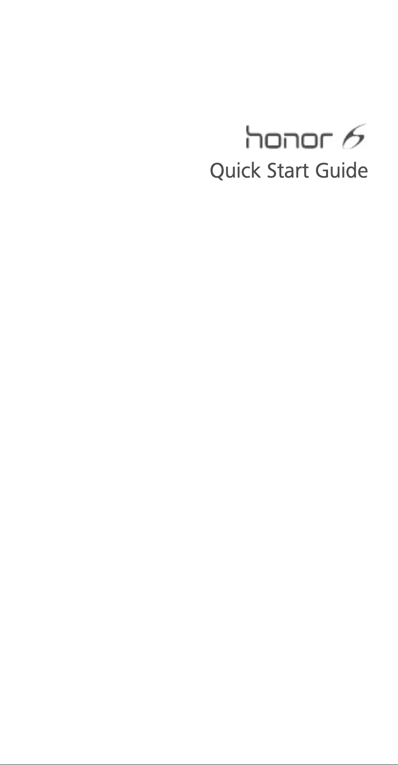 Imagen de la primera página del manual del dispositivo Honor 6