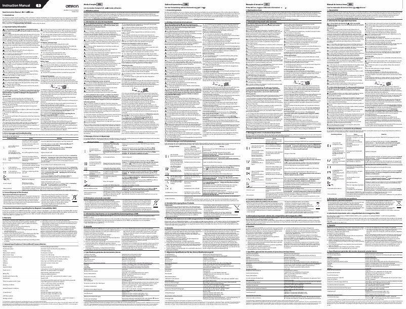 Imagen de la primera página del manual del dispositivo M3 IM-HEM-7131-E