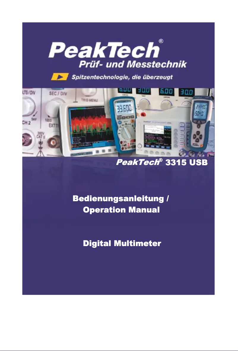 Imagen de la primera página del manual del dispositivo 3315