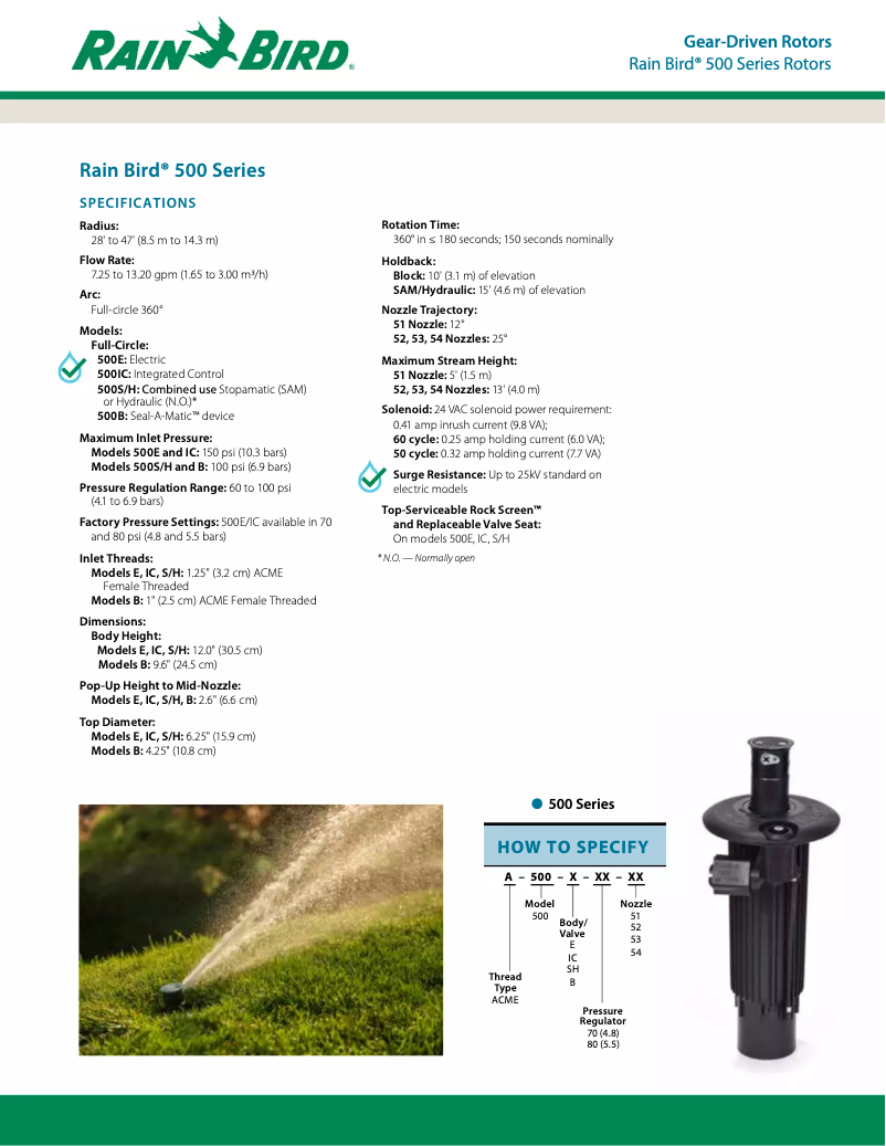 Imagen de la primera página del manual del dispositivo 500