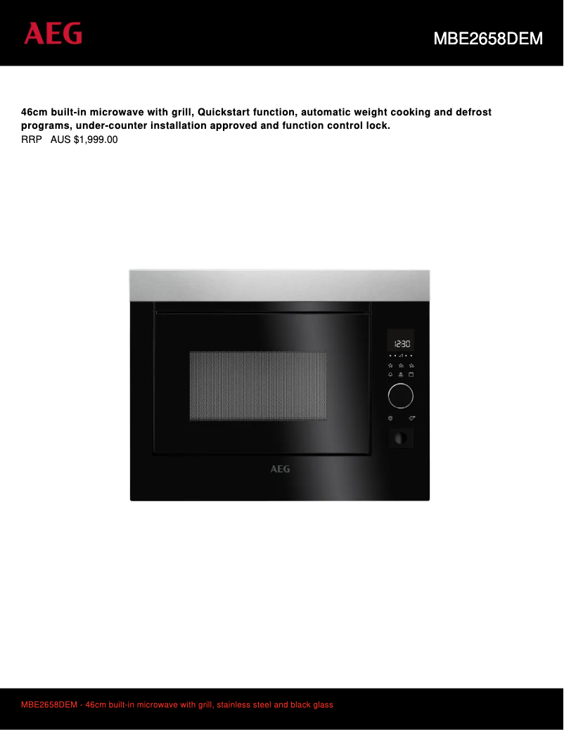 Imagen de la primera página del manual del dispositivo MBE2658DEM