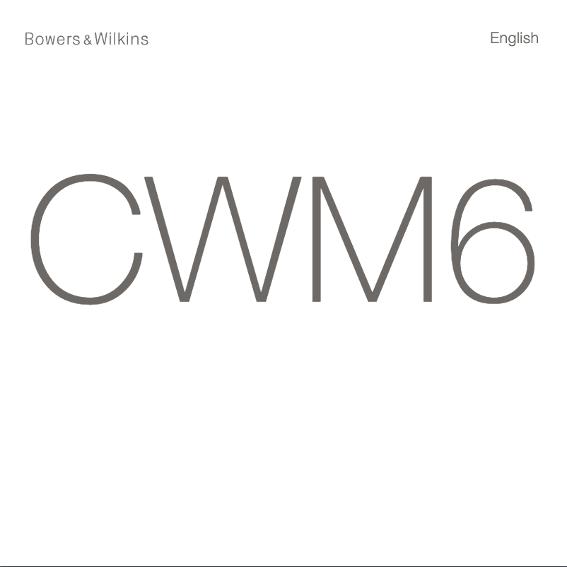 Página nº 1 - Manual de usuario Bowers & Wilkins Performance Series CWM663